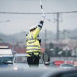 Policeman gestures