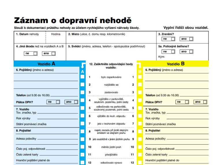 A traffic accident report